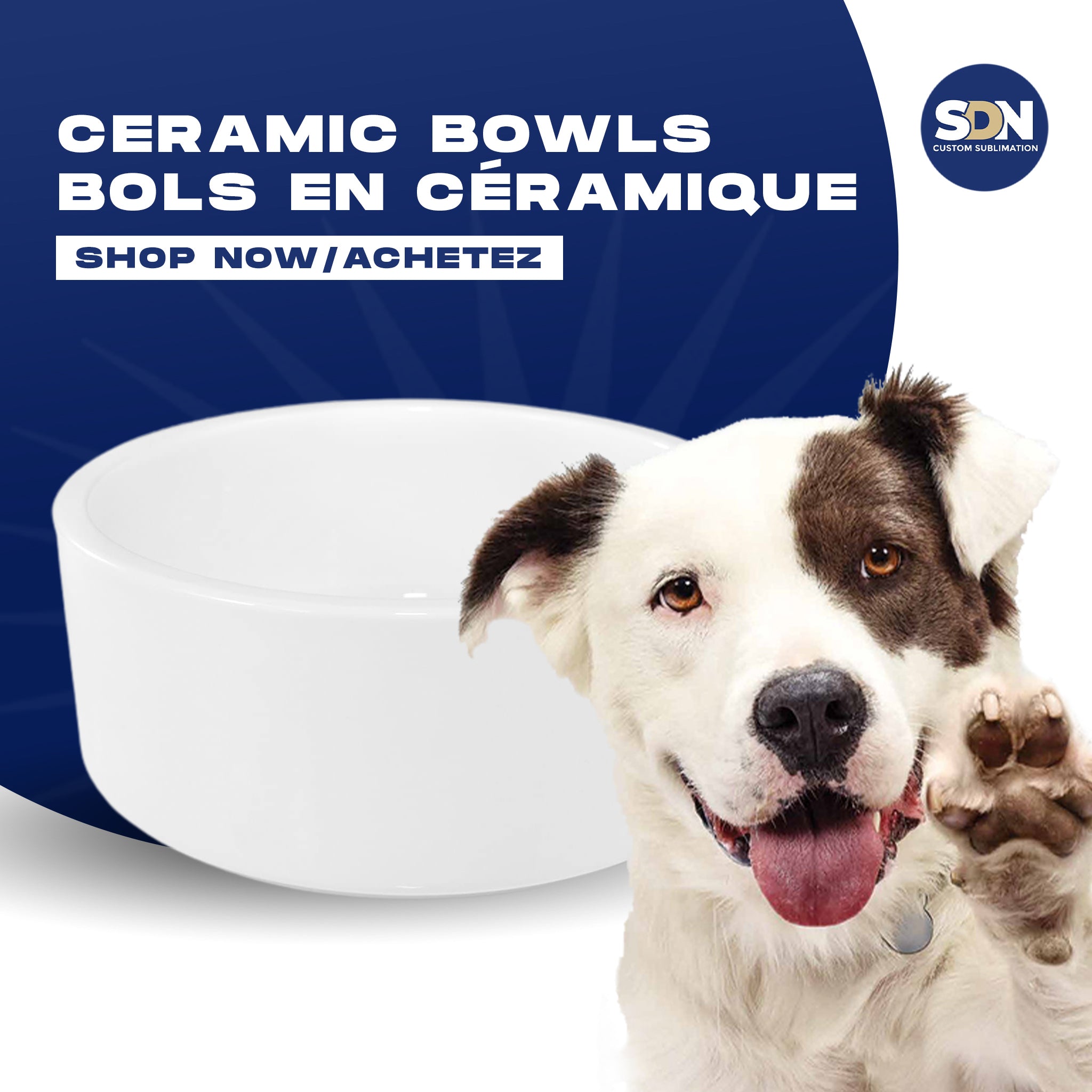 sublimation dog bowls