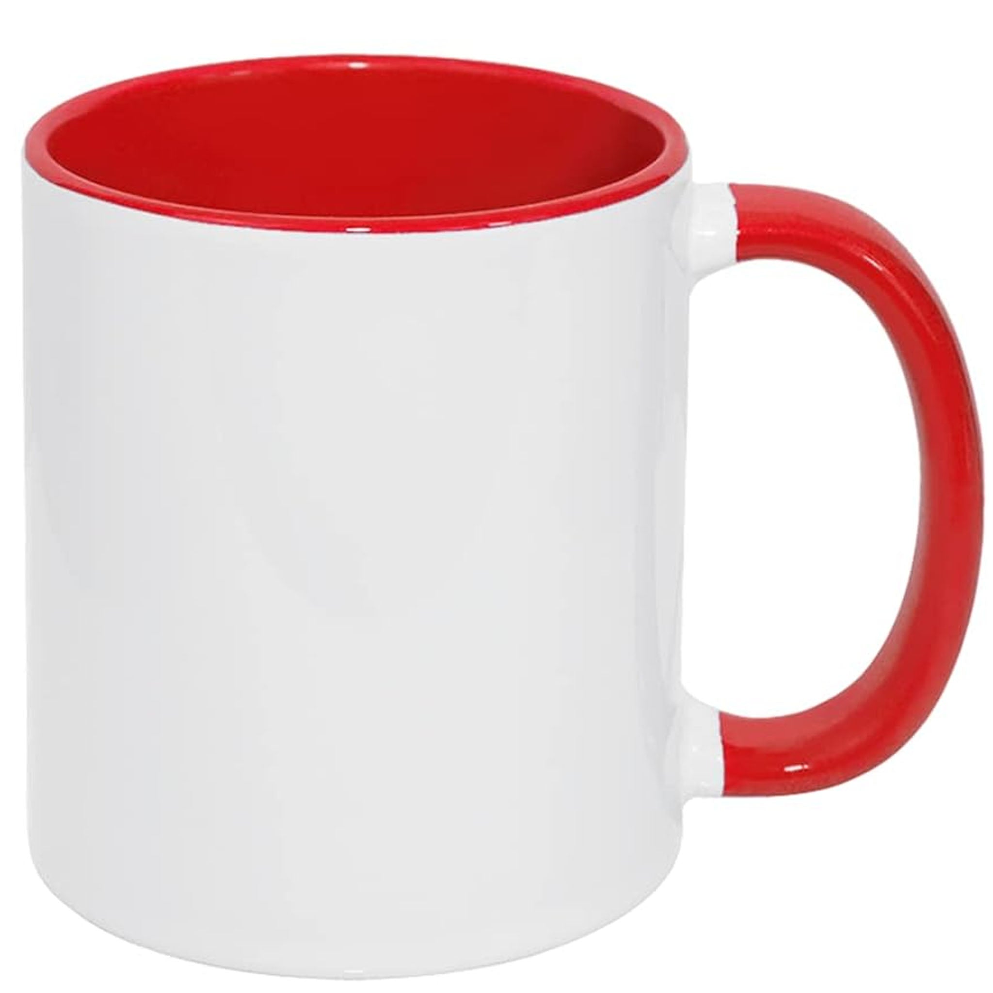 Inner Color:red Mug 36/Mugs/Red/11oz(($1.67 Cost . unit) White 11 oz Sublimation Mugs with