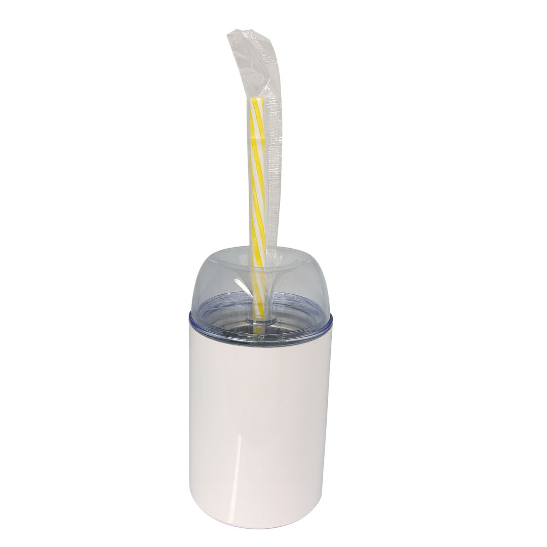 Taza para niños de acero inoxidable blanca para sublimación de 12 oz