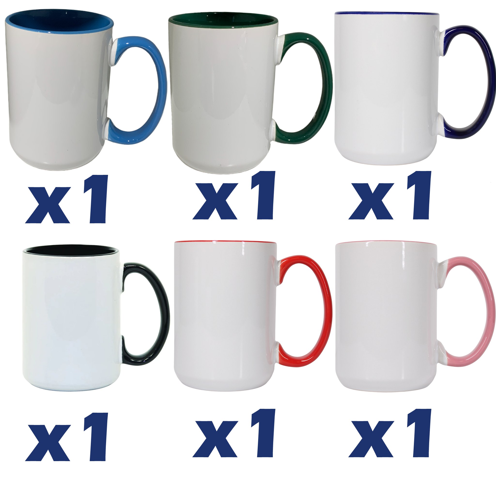 15 mugs à sublimation blanc une fois couleur intérieure et poignée ave –  SDN SUBLIMATION