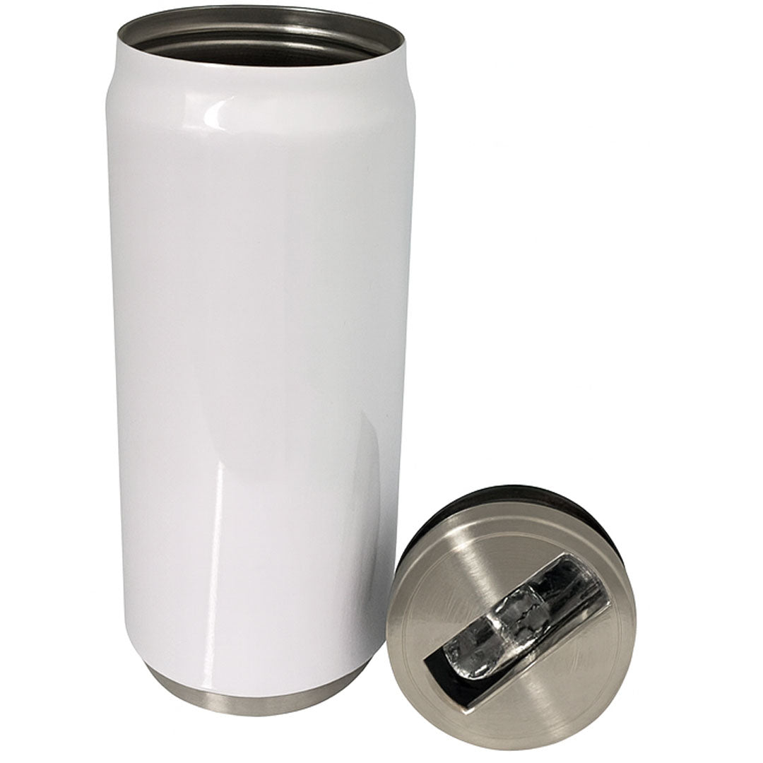 Botella de cola de acero inoxidable blanca de 500 ml para sublimación