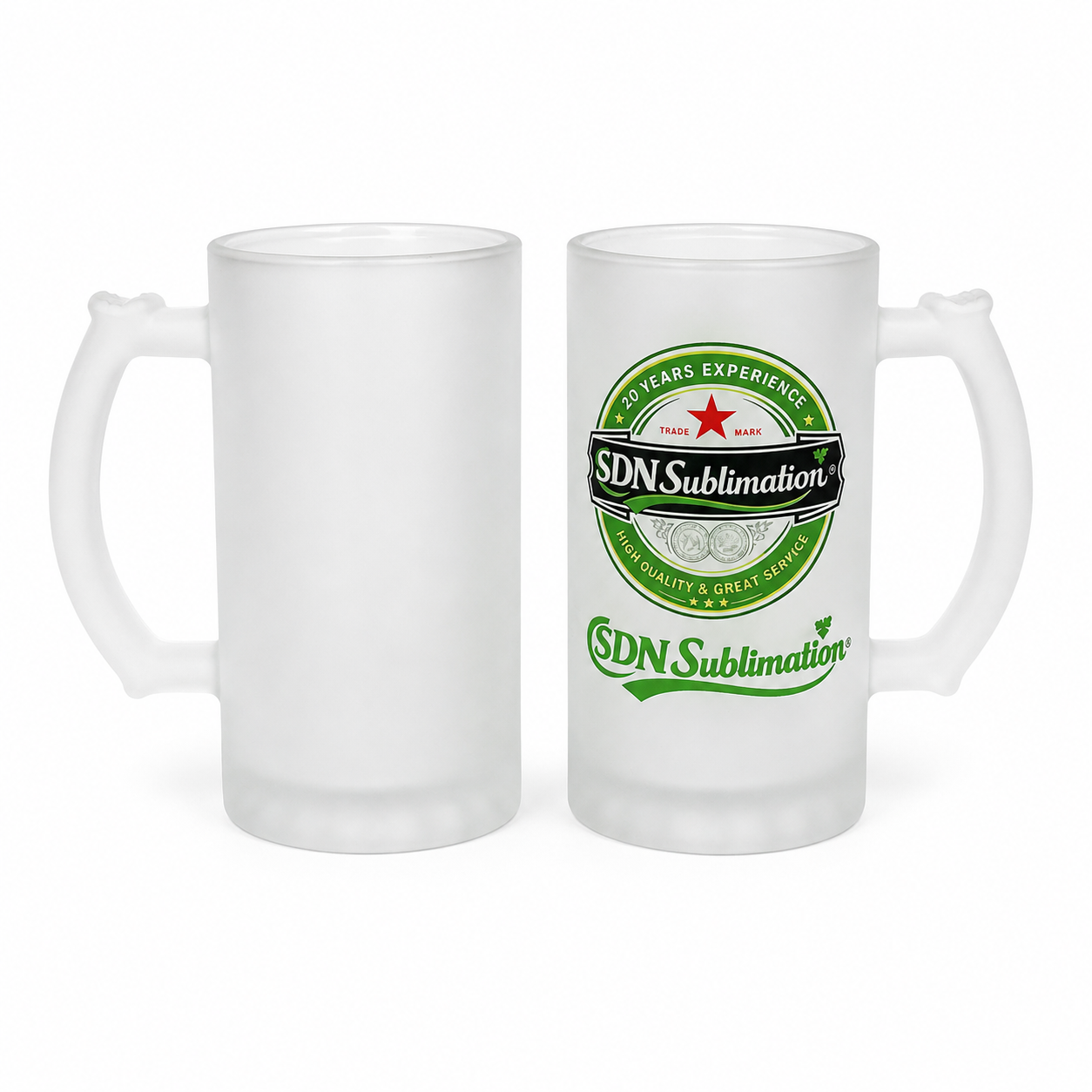 12 PACK -16oz($4.75 unit) frosted coating glass beer steins,