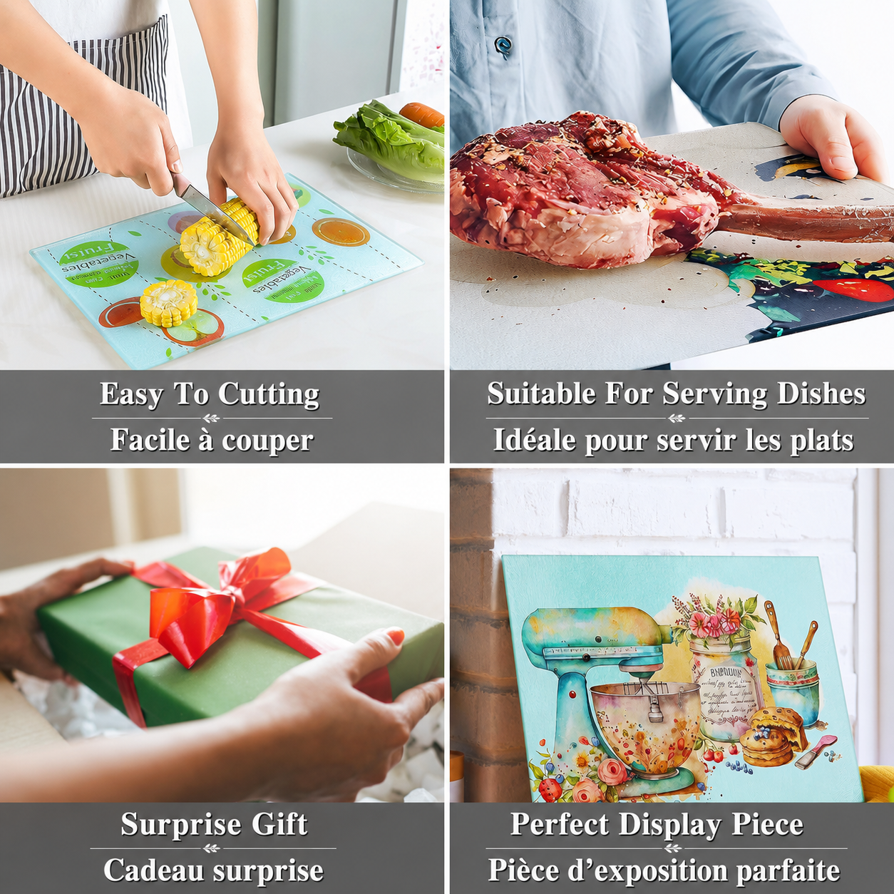SDN 11 x 15.25" Sublimation tempered glass cutting board 11 x 15.25"(A12)