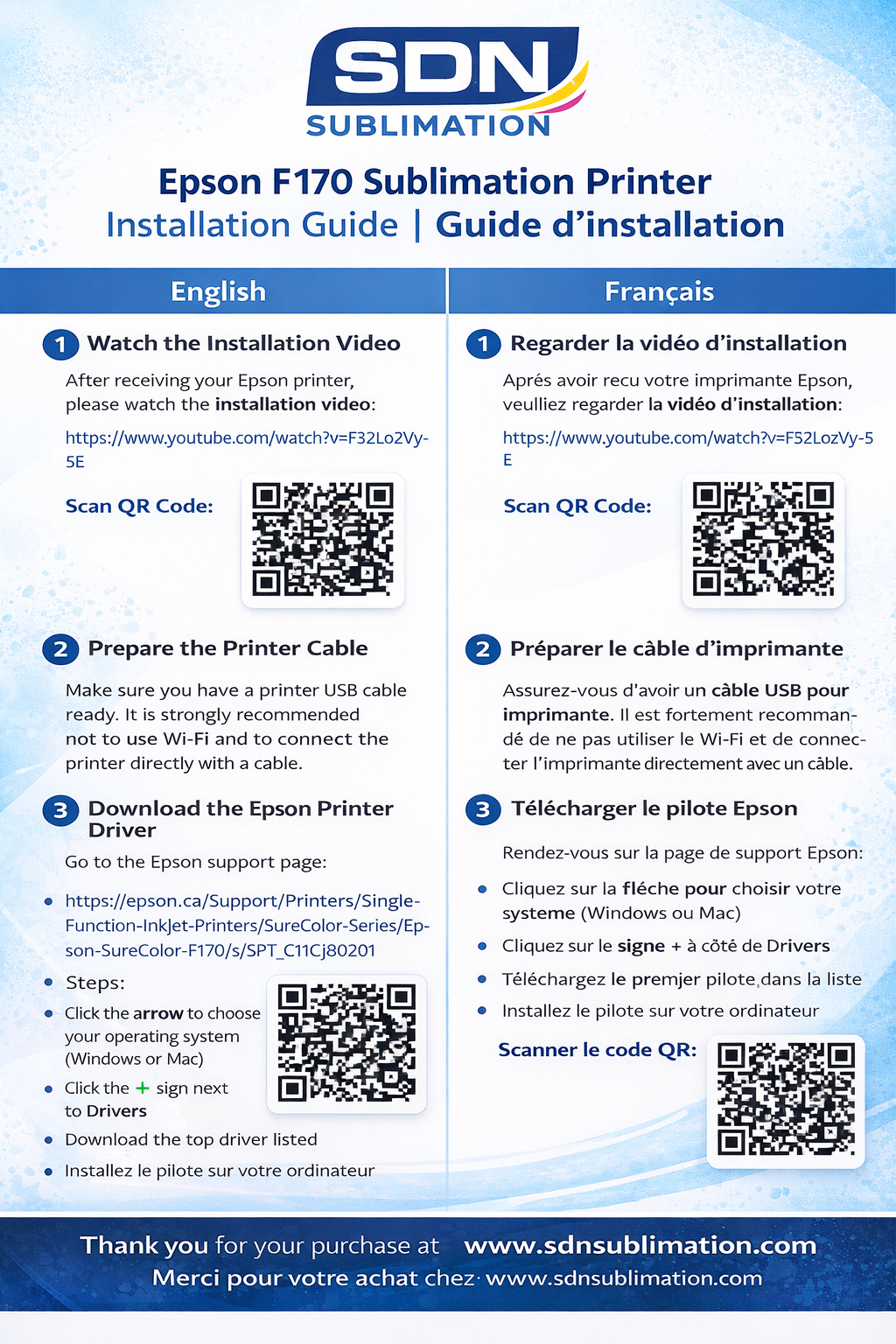 SureColor F170 Dye-Sublimation Printer(included 4 bottles of ink)