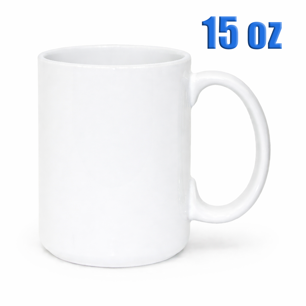 36/Tazas/Blancas/15oz($1.80 costo por unidad) Tazas blancas para sublimación de 15 oz con color interior BLANCO y recubrimiento AAA - Caja de 36 | Solo para recogida (Pedido anticipado - commande Arr 14 ENE 2026) RECUBRIMIENTO ORCA