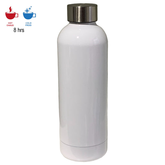 6 pack  - Bouteille d'eau  en acier inoxydable de 17 oz (500 ml) pour sublimation 