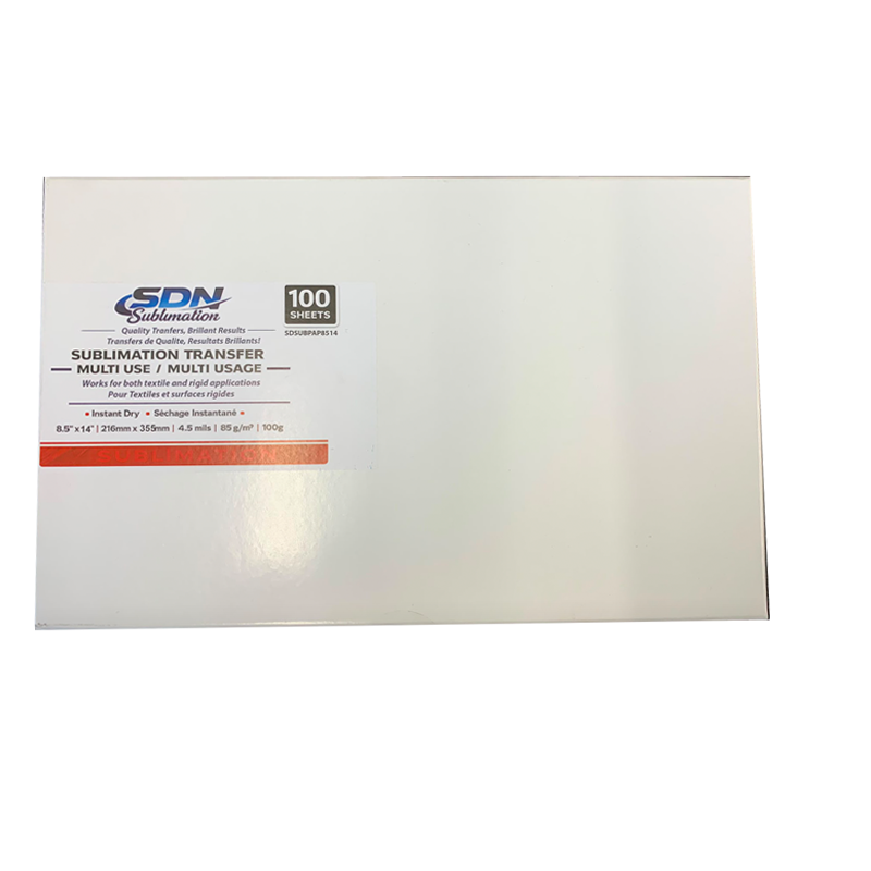 Papel multifunción para transferencia por sublimación de tinta SDN (8,5 × 14) (100 hojas / 0,22 centavos por hoja) (copia)