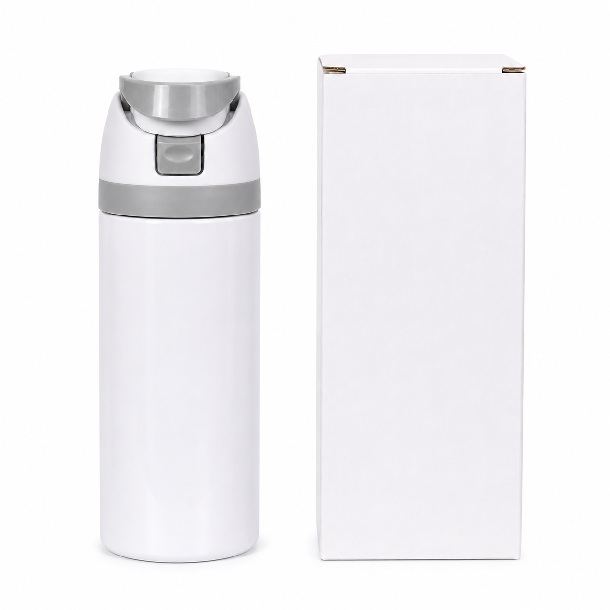 50 PACK-16 OZ  ($7.75 cost unit)16oz Owala-Style Gloss White Water Bottle