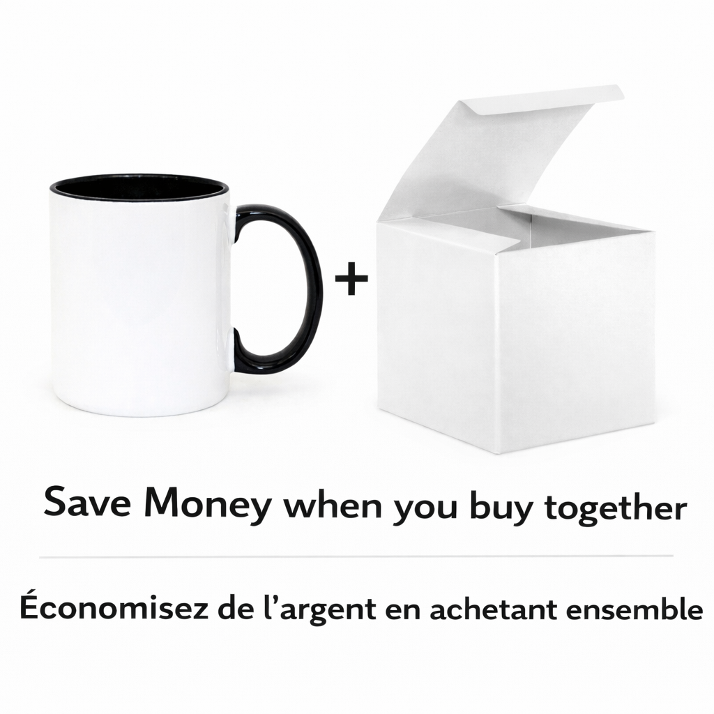 36/Mugs/Black/11oz/+box($1.97 Cost . unit) White 11 oz Sublimation Mugs with inner color black AAA Coating - Box of 36 | Made for Pick-Up Only ORCA COATING